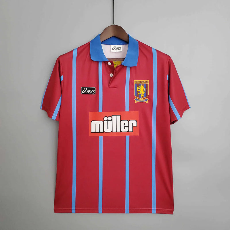 Camisola Aston Villa Retrô 1993/1995 Vermelha - Asics