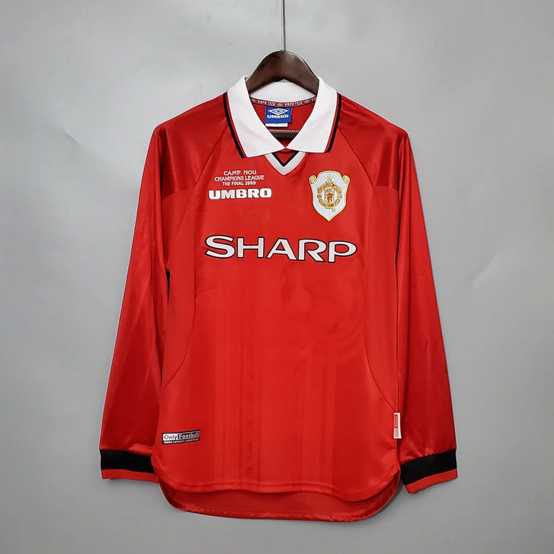 Camisola Manga Longa Manchester United 1999 - Vermelho