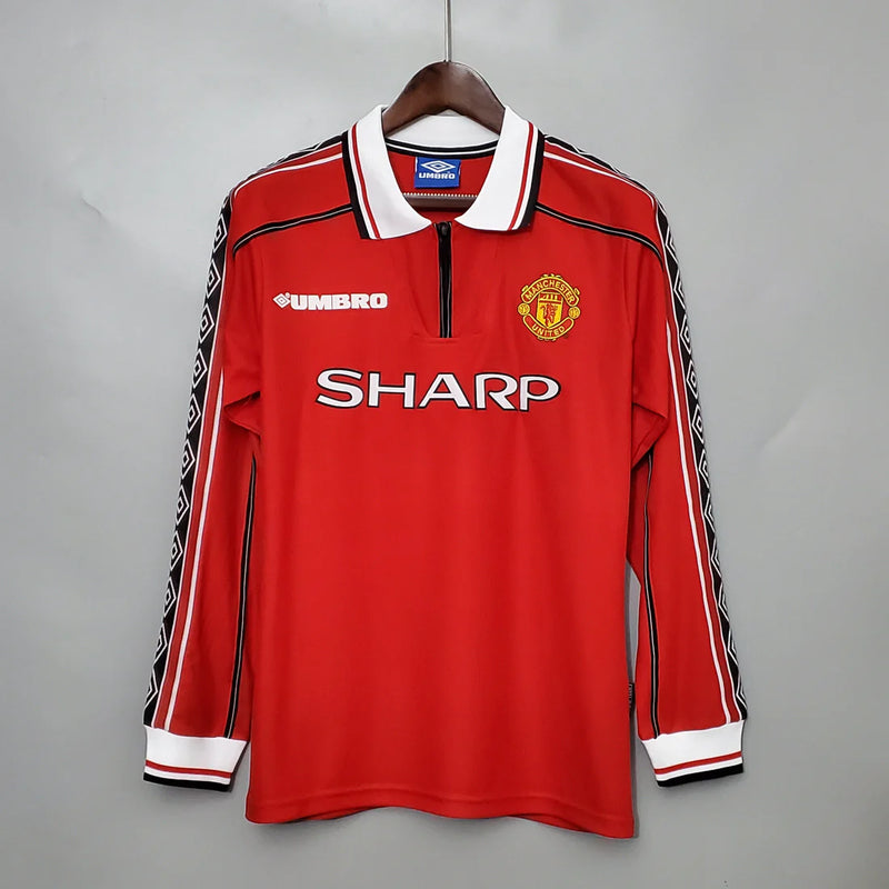 Camisola Manga Longa Manchester United 1998/99 - Vermelho