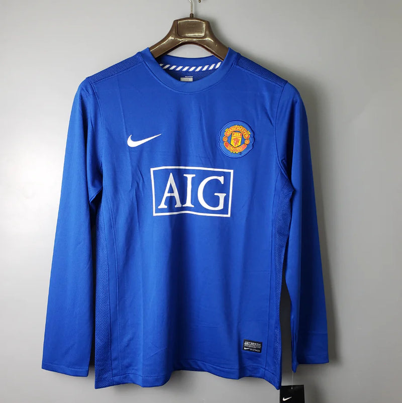 Camisola Manga Longa Manchester United 07/08 - Azul