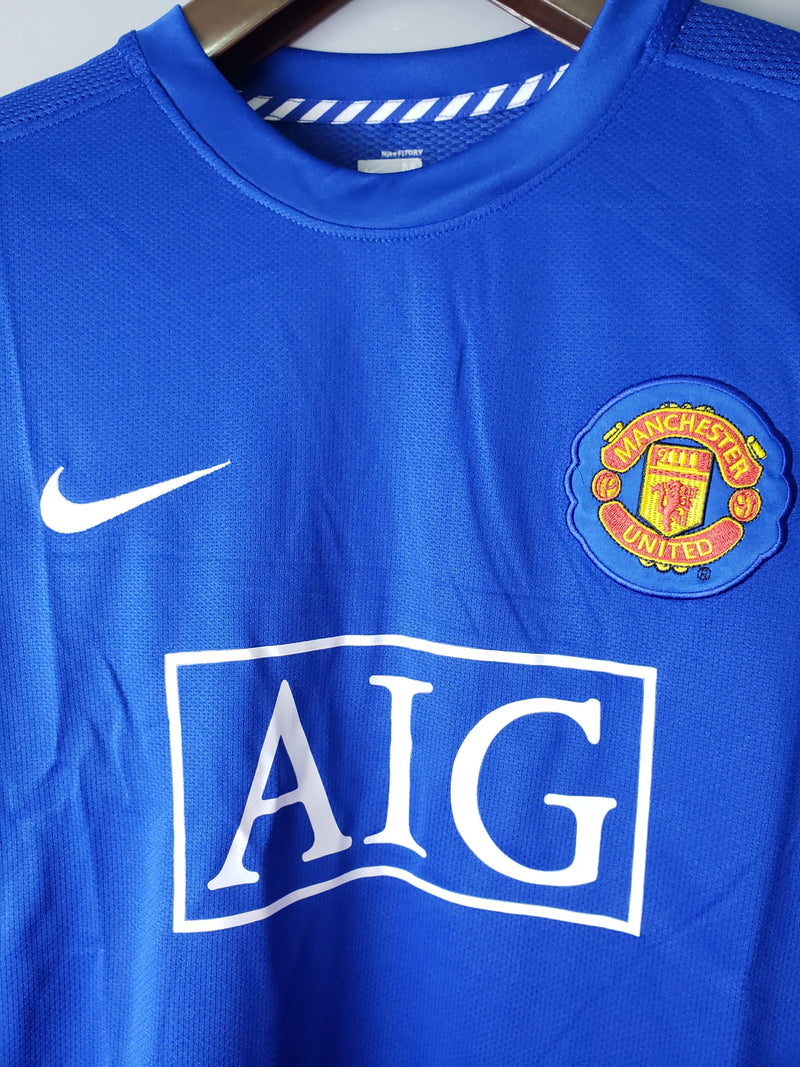 Camisola Manga Longa Manchester United 07/08 - Azul