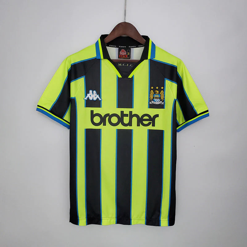 Camisola Manchester City Retrô 1998/1999 - Amarela e Preta