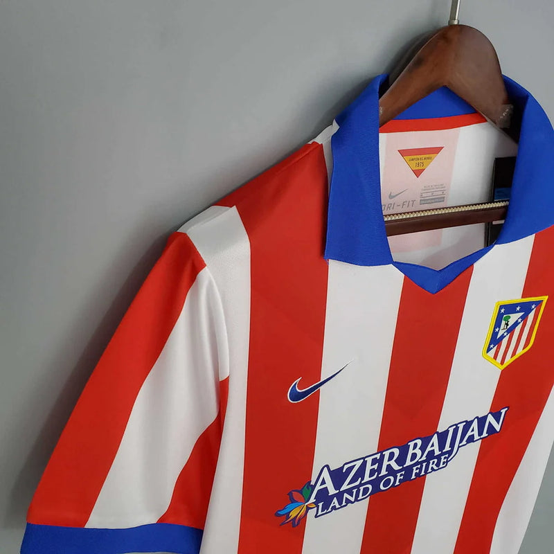 Camisola Atlético de Madrid Retrô 2014/2015 - Branca e Vermelha