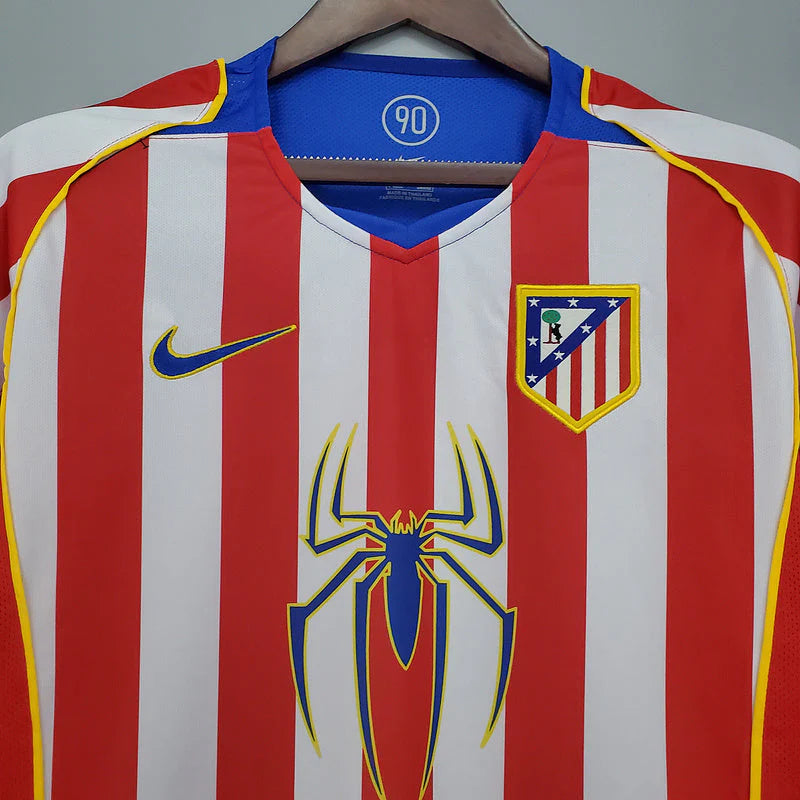 Camisola Atlético de Madrid Retrô 2004/2005 - Vermelha e Branca