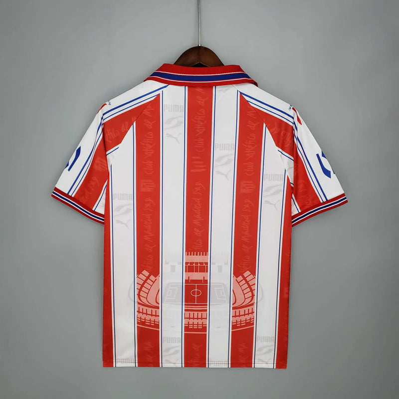 Camisola Atlético de Madrid Retrô 1996/1997 Branca e Vermelha