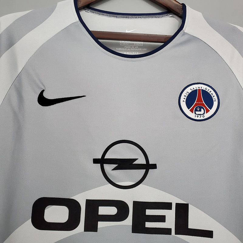 Camisola PSG Retrô 2001/2002 - Branca e Cinza