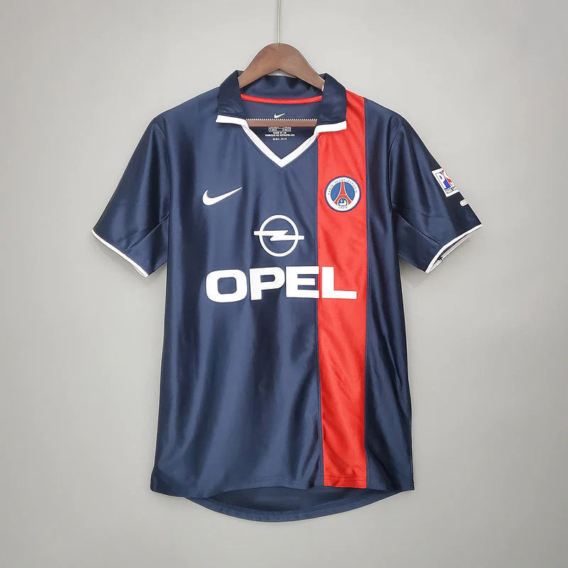 Camisola PSG Retrô 2001/2002 - Azul e Vermelha