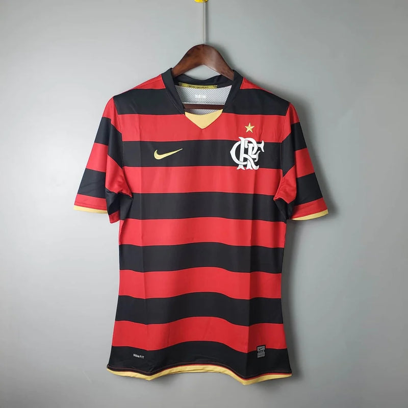 Camisola Flamengo Retrô 2009 Vermelha e Preta