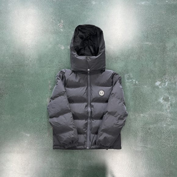 Trapstar Irongate Detachable Hooded Puffer Jacket - Stone Grey