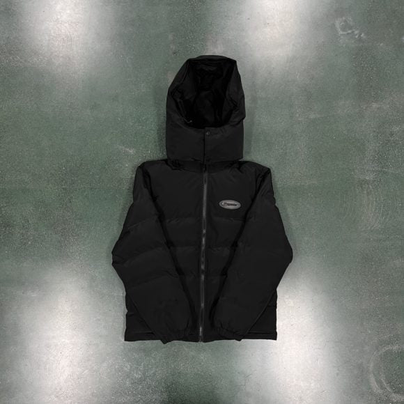 Trapstar Hyperdrive Puffer TRIPLE BLACK Detachable Hood