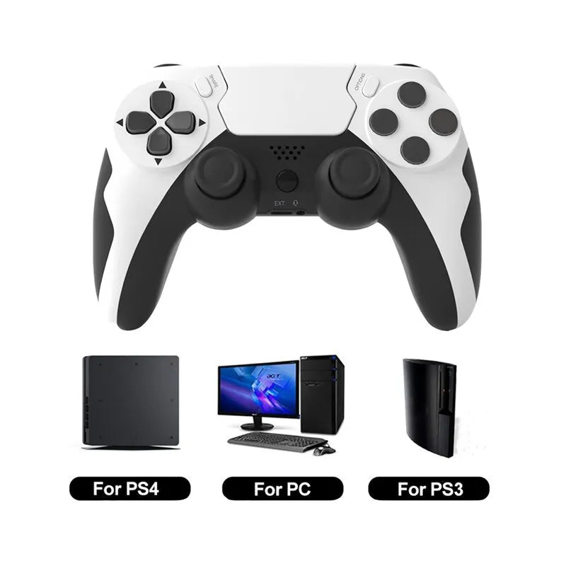 (PS4) Réplica GAMINJA P48 Wireless Gamepad Para PS4, PS3, Console Windows 7, 8, 10 Dual Vibration PC Joystick